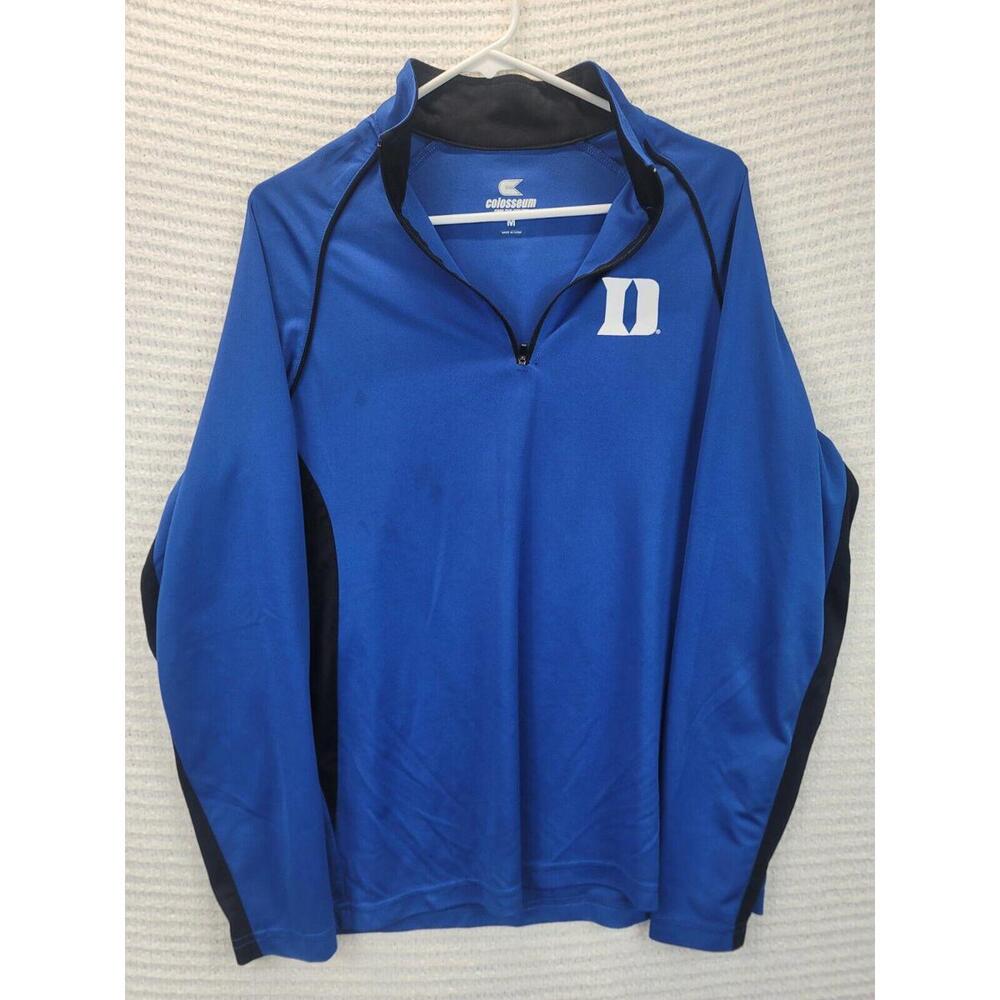 Duke Blue Devils 1/4 Zip Light Weight Pullover Colosseum Size Medium Logo